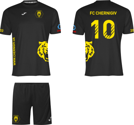 Чорний ігровий комплект форми